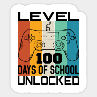 Level 100 completed 100 days of school unlocked Sticker